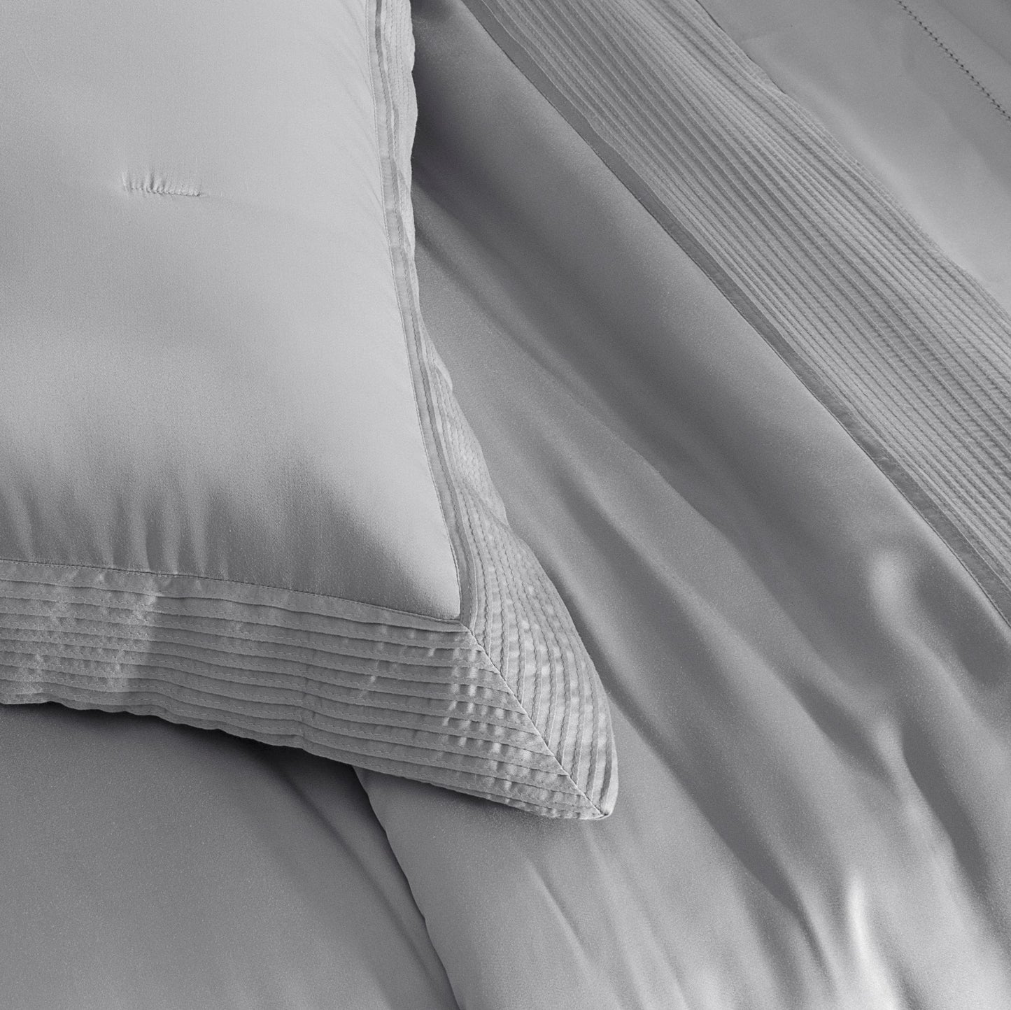Colcha Super King Kacyumara Bali Bambu 400 Fios 100% Viscose de Bambu Prata