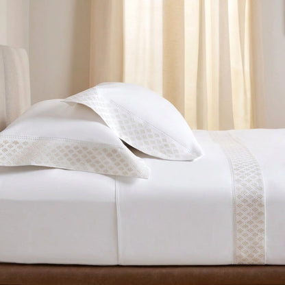 Jogo de Cama Buddemeyer Luxus Prisma Cetim 400 Fios Queen Branco
