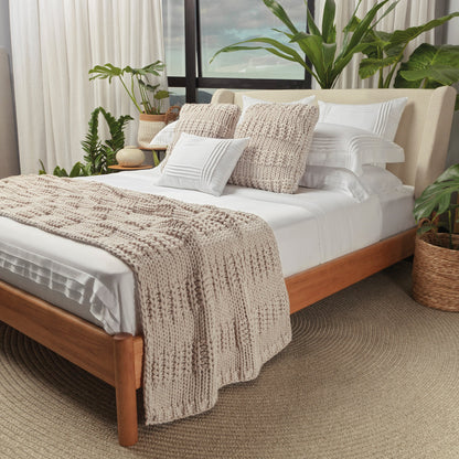 Almofada Altenburg Haus Calmaria 100% Algodão Marrom Suave 45x45cm