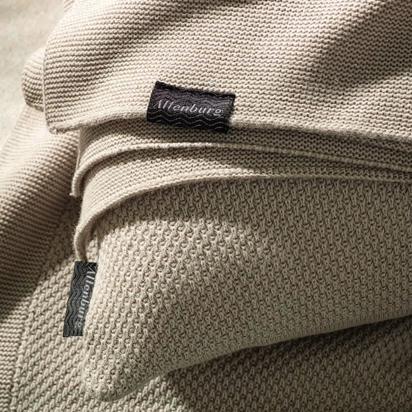 Almofada Rinzeira Altenburg Tricô Domus Bege Cotone 30x50cm