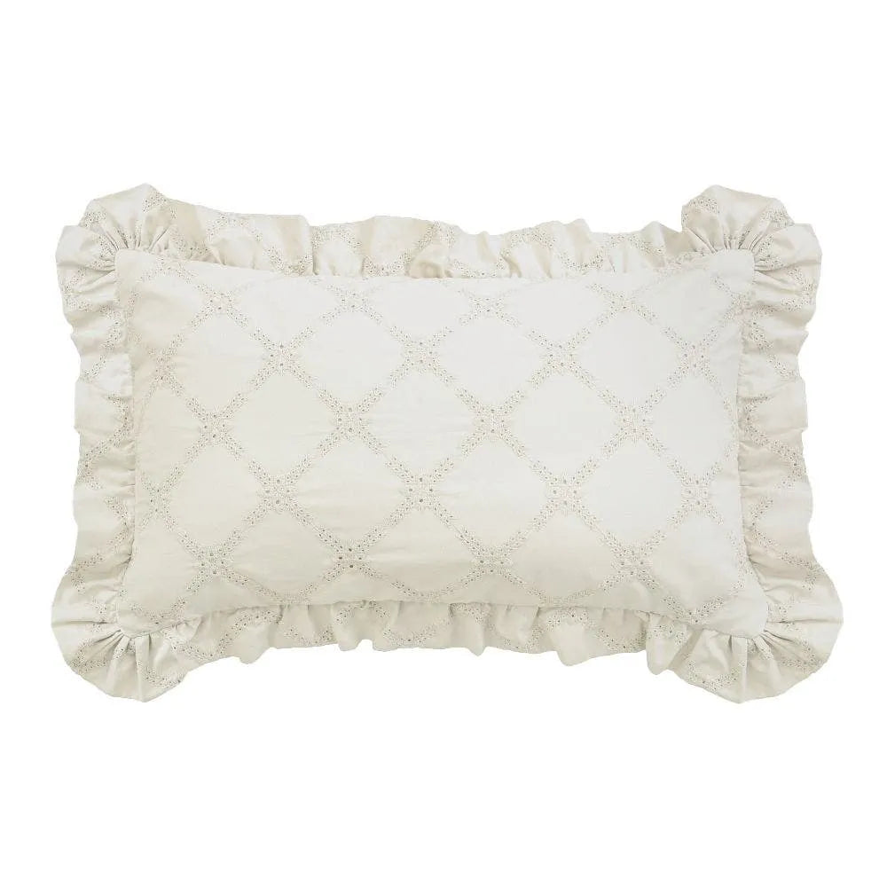 Almofada Rinzeira Buddemeyer Luxus Ivory 100% Algodão Bege Duna 30x50cm