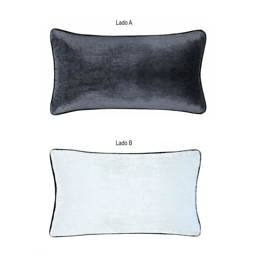 Almofada Rinzeira Buddemeyer Luxus Vellure Azul 30x50cm