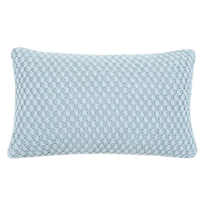 Almofada Rinzeira Buddemeyer Tricot Zoe Azul 30x50cm