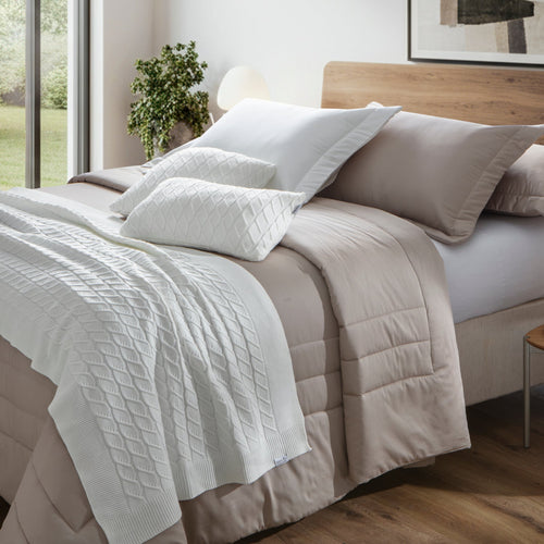 Almofada Rinzeira Kacyumara Vivat Tricô 100% Algodão Off-White 30x50cm