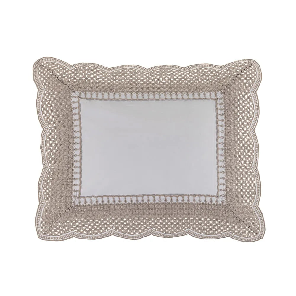 Almofada Rinzeira Trussardi Martorana 300 Fios Cetim 100% Algodão Egípcio Branco 30x40cm
