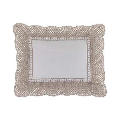 Almofada Rinzeira Trussardi Martorana 300 Fios Cetim 100% Algodão Egípcio Branco 30x40cm