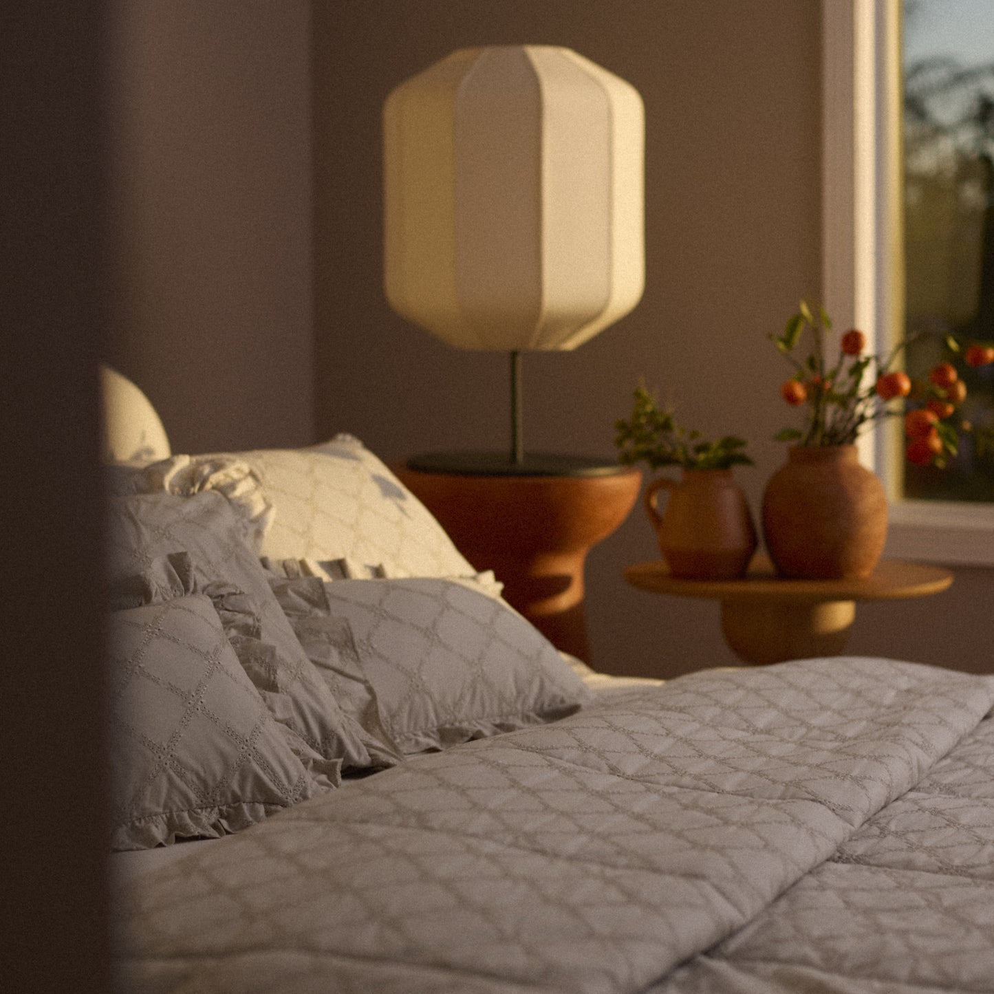 Almofada Rinzeira Buddemeyer Luxus Ivory 100% Algodão Bege Duna 30x50cm