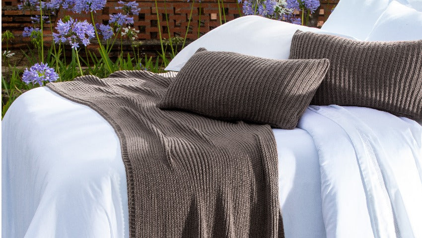 Peseira Naturalle Tricô King Texture 90x260cm Marrom Mocha