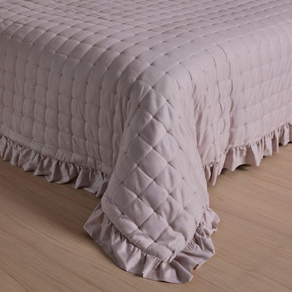 KIT COLCHA QUEEN PETIT POIS ROSA BALLET  2,80X2,60CM