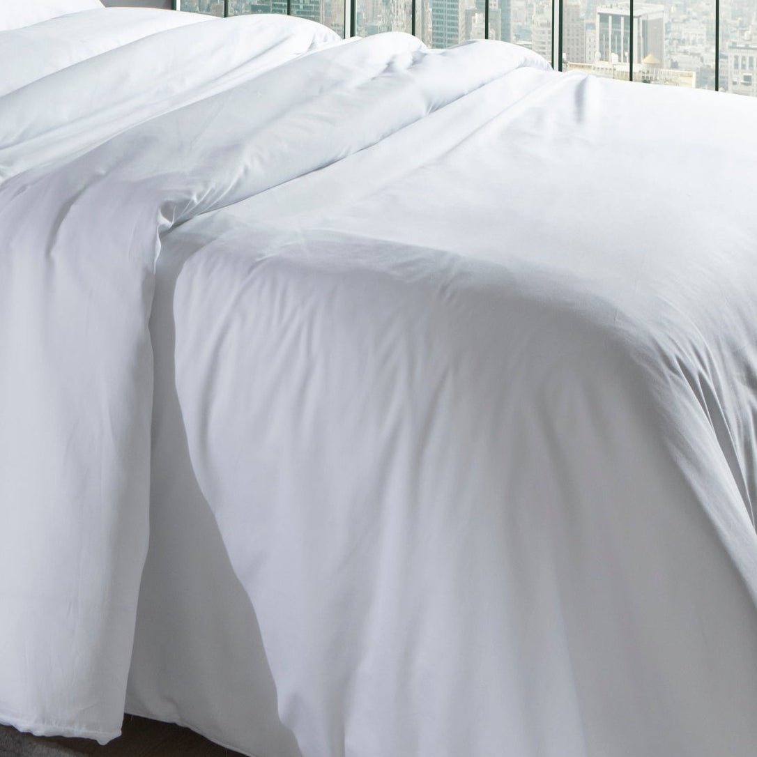 Capa de Duvet Kacyumara Satinee Branco King 300 Fios Percal