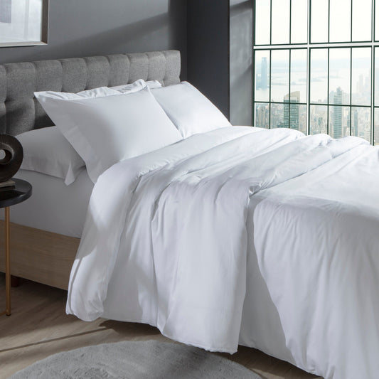 Capa de Duvet Kacyumara Satinee Branco King 300 Fios Percal