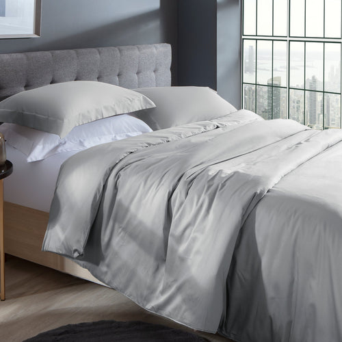 Capa de Duvet Kacyumara Satinee Prata Super King 300 Fios Percal