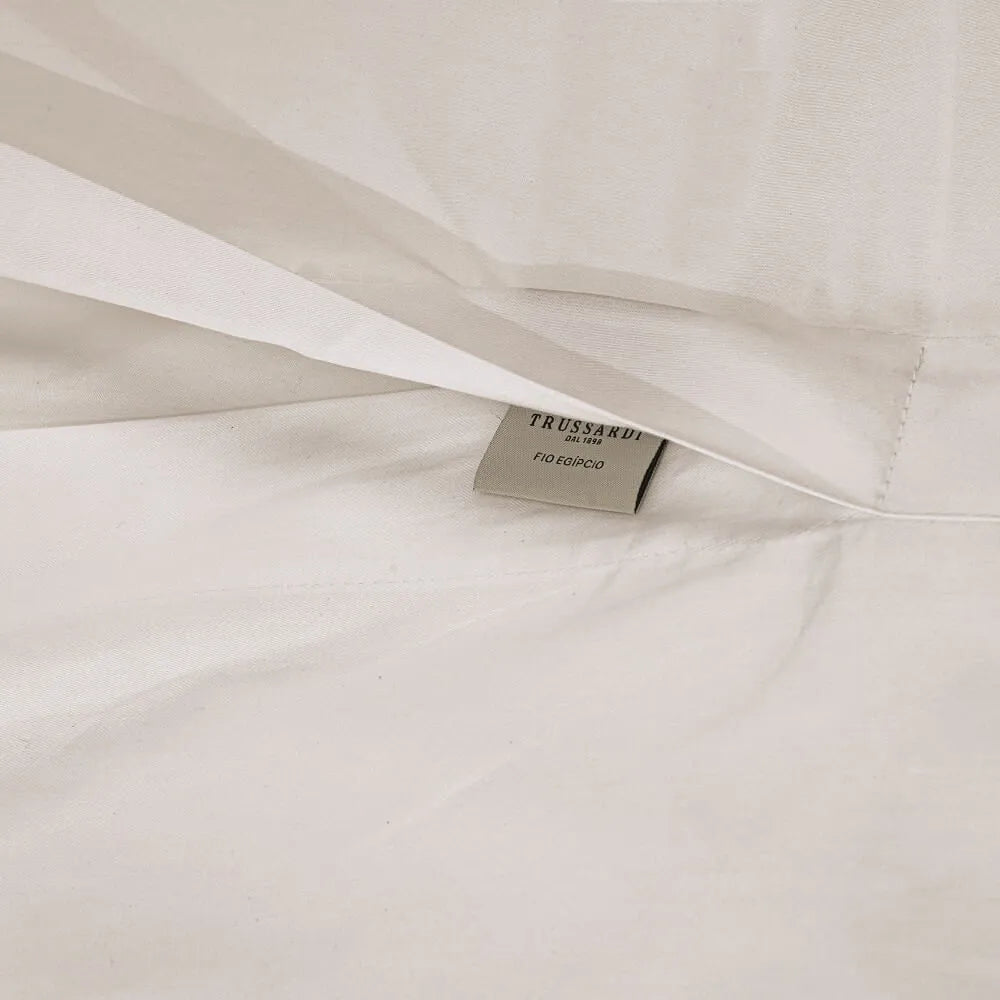 Capa de Edredom King Trussardi Vercelli Branco 300 Fios 100% Algodão Egípcio (2,90m x 2,70m)