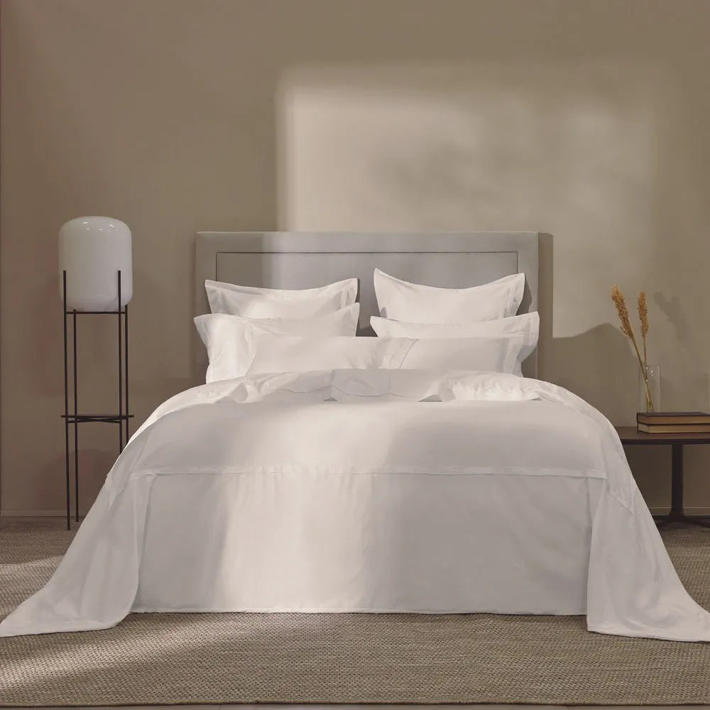 Capa de Edredom King Trussardi Vercelli Branco 300 Fios 100% Algodão Egípcio (2,90m x 2,70m)
