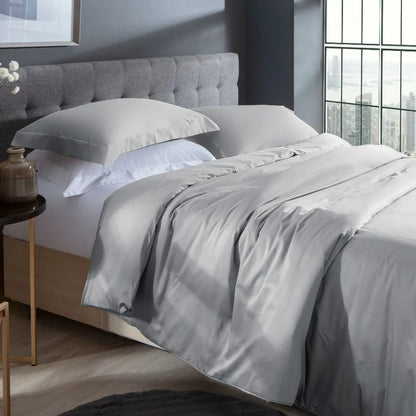 Capa de Edredom Queen Kacyumara Satinée 300 Fios Prata 2,40m x 2,50m