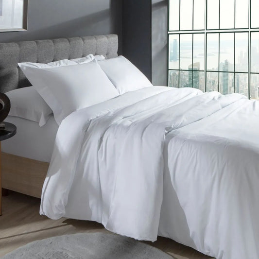 Capa de Edredom Super King Kacyumara Satinée 300 Fios Branco 3,20m x 2,70m