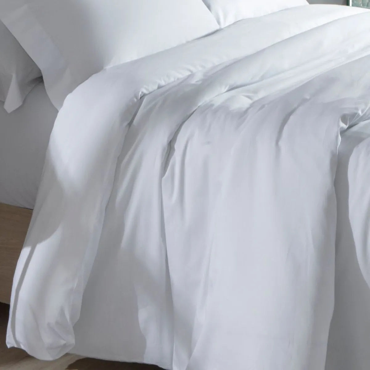 Capa de Edredom Super King Kacyumara Satinée 300 Fios Branco 3,20m x 2,70m