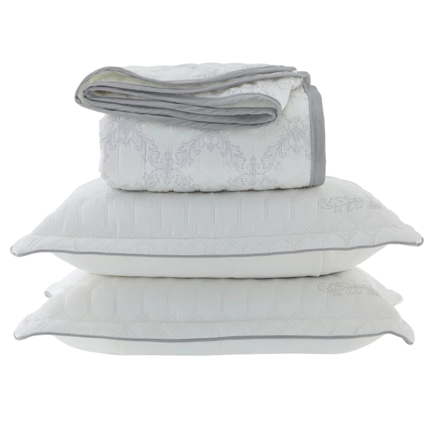 Cobreleito King Kacyumara Lazio 300 Fios Badri com 2 Portas Travesseiro 2,80m x 2,60m