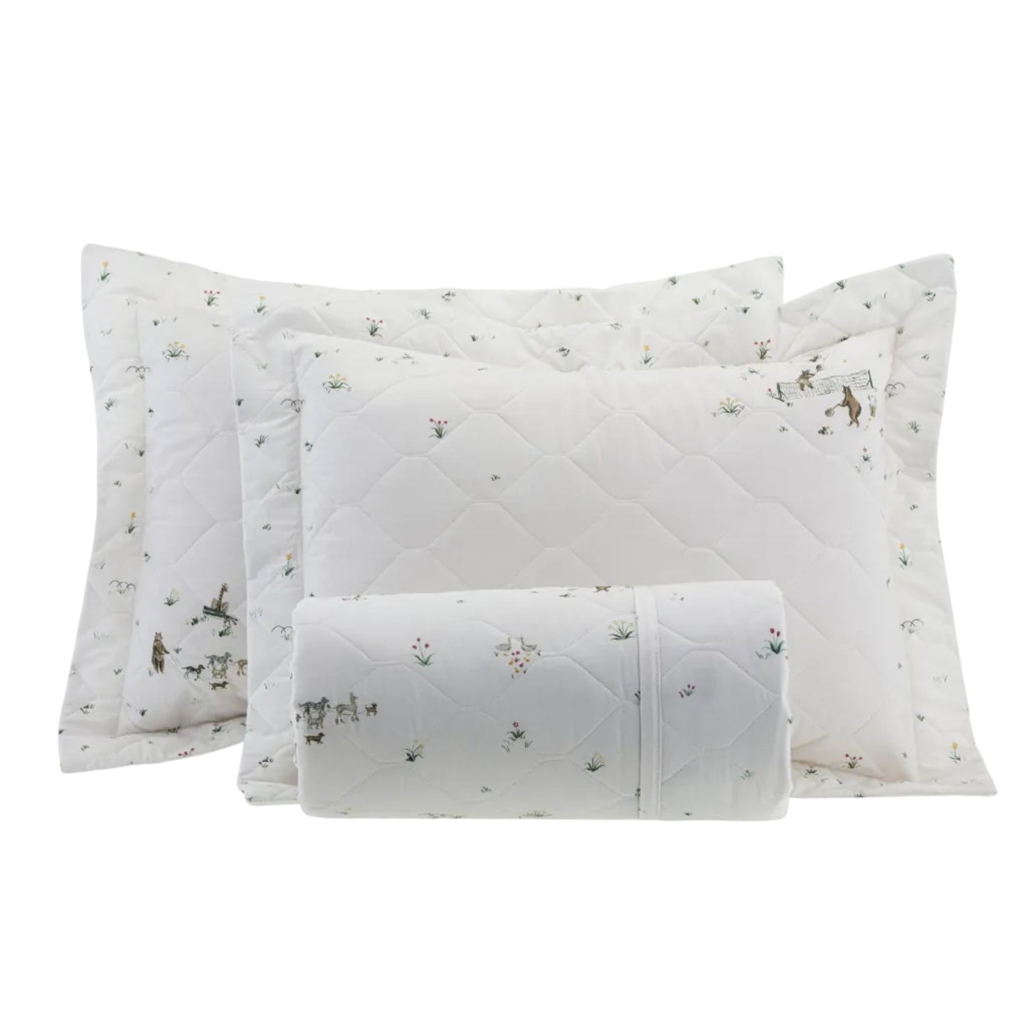 Cobreleito Solteiro Kacyumara Vida Bela 200 Fios Fifi com 1 Porta Travesseiro 1,80m x 2,40m