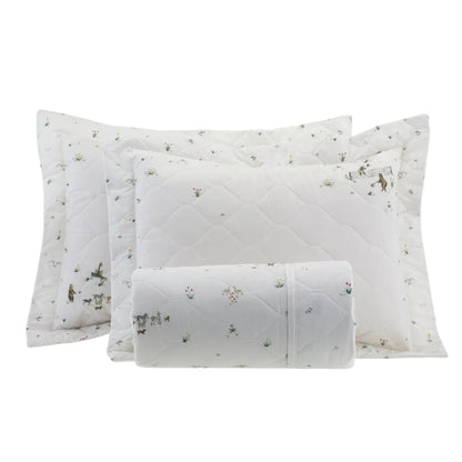 Cobreleito Solteiro Kacyumara Vida Bela 200 Fios Fifi com 1 Porta Travesseiro 1,80m x 2,40m