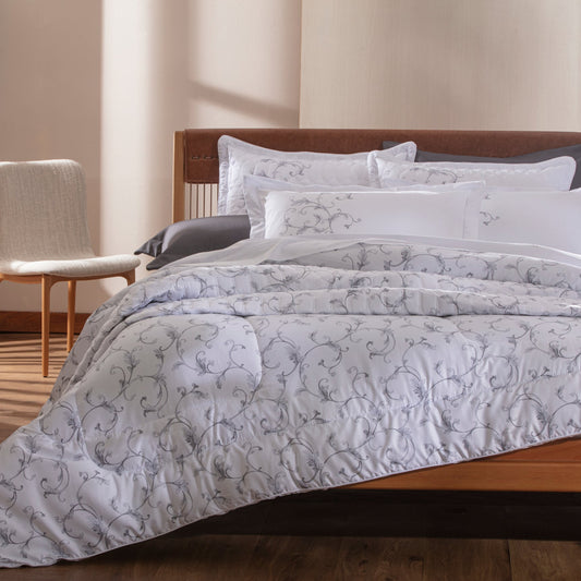 Cobreleito Super King Kacyumara Lazio 300 Fios Plume com 2 Portas Travesseiro 3,15m x 2,60m