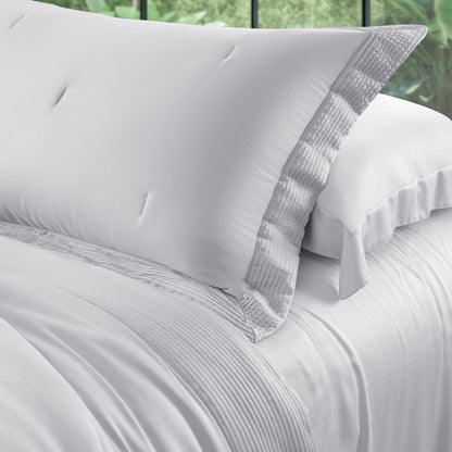 Colcha Super King Kacyumara Bali Bambu 400 Fios 100% Viscose de Bambu Branco