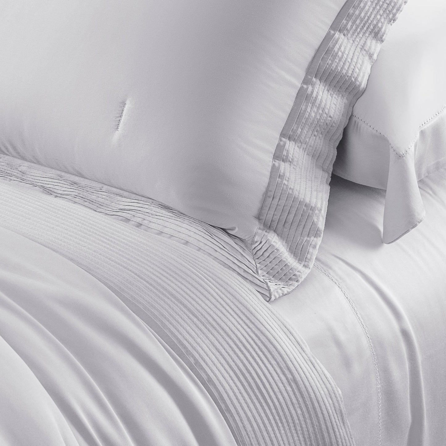 Colcha Super King Kacyumara Bali Bambu 400 Fios 100% Viscose de Bambu Branco