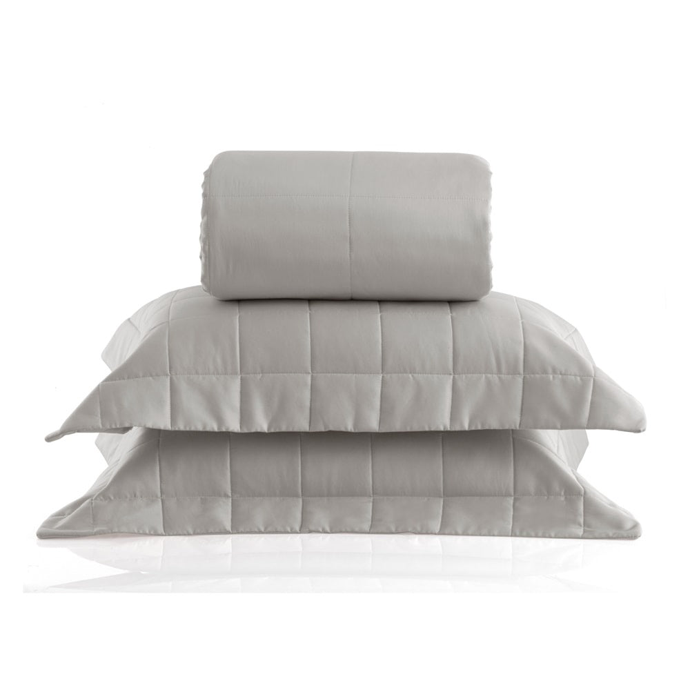 Colcha Satinee Square Super King Cor Bege 100% Algodão