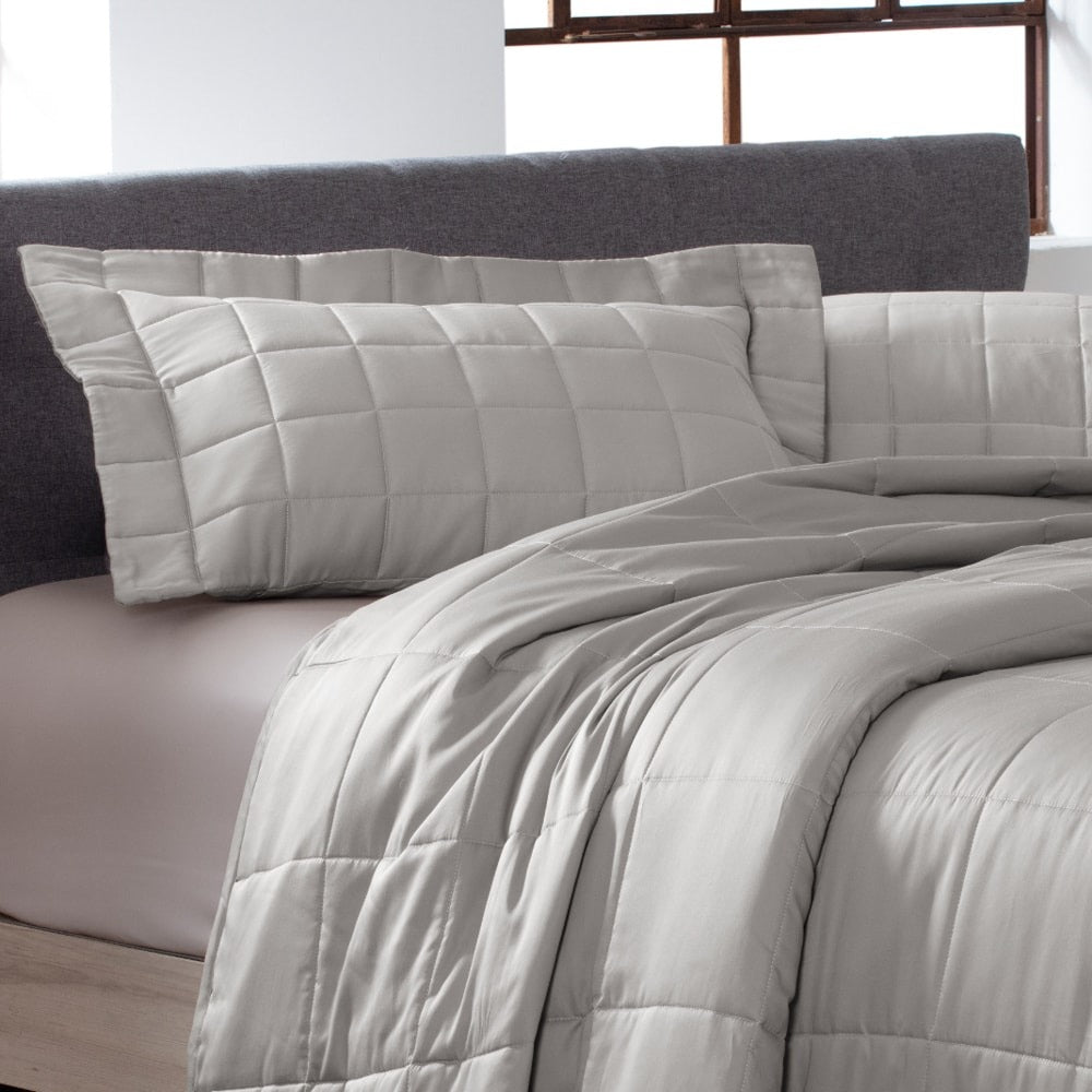 Colcha Satinee Square Super King Cor Bege 100% Algodão