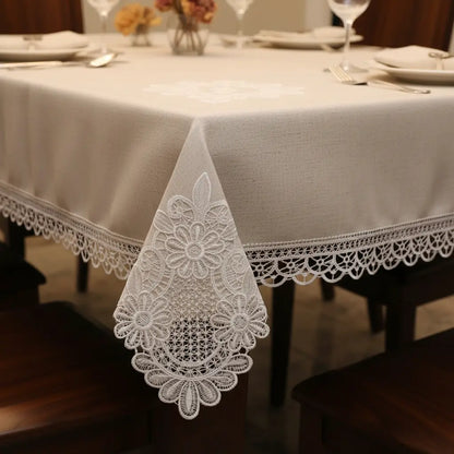 Toalha de Mesa Jolitex Ateliê Bordado Nevada 1,60x2,70 m