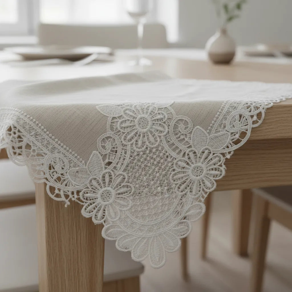 Toalha de Mesa Jolitex Ateliê Bordado Nevada 1,60x2,70 m