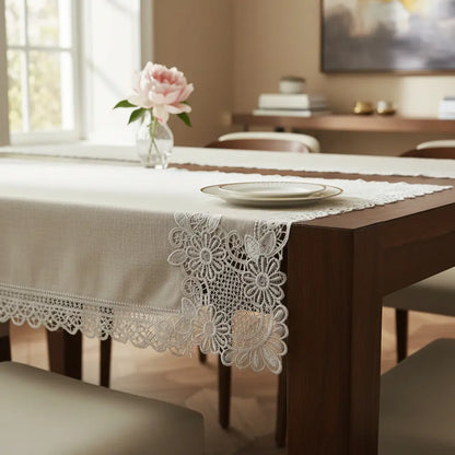 Toalha de Mesa Jolitex Ateliê Bordado Nevada 1,60x2,70 m