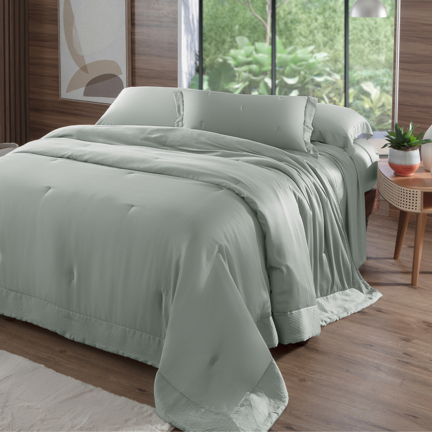Jogo de Cama e Jogo de Colcha Casa K Bambu