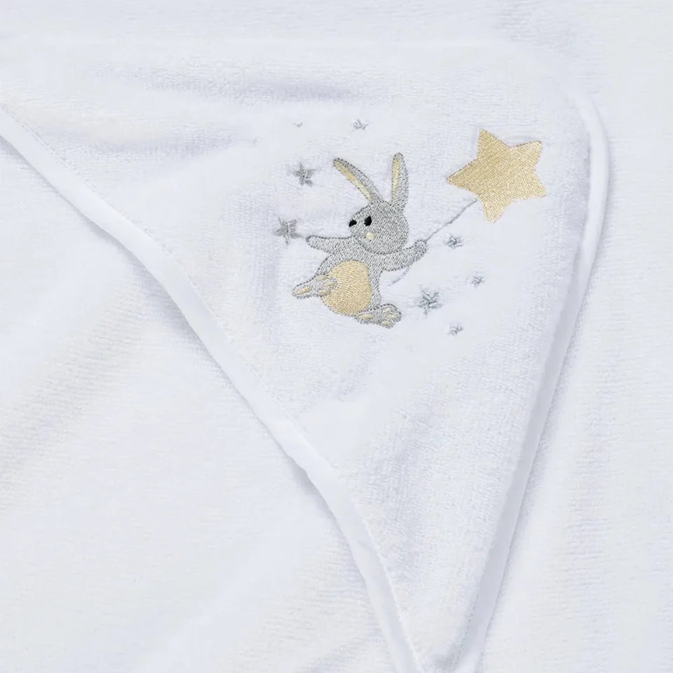 Toalha com Capus Trussardi Baby Luna Branco