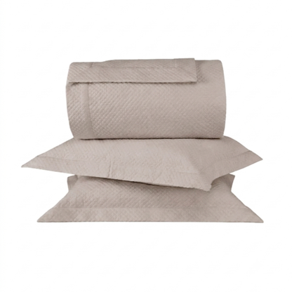 Kit Colcha Splendore Bege Platina Buddemeyer Luxus Queen – Cetim 300 Fios 100% Algodão