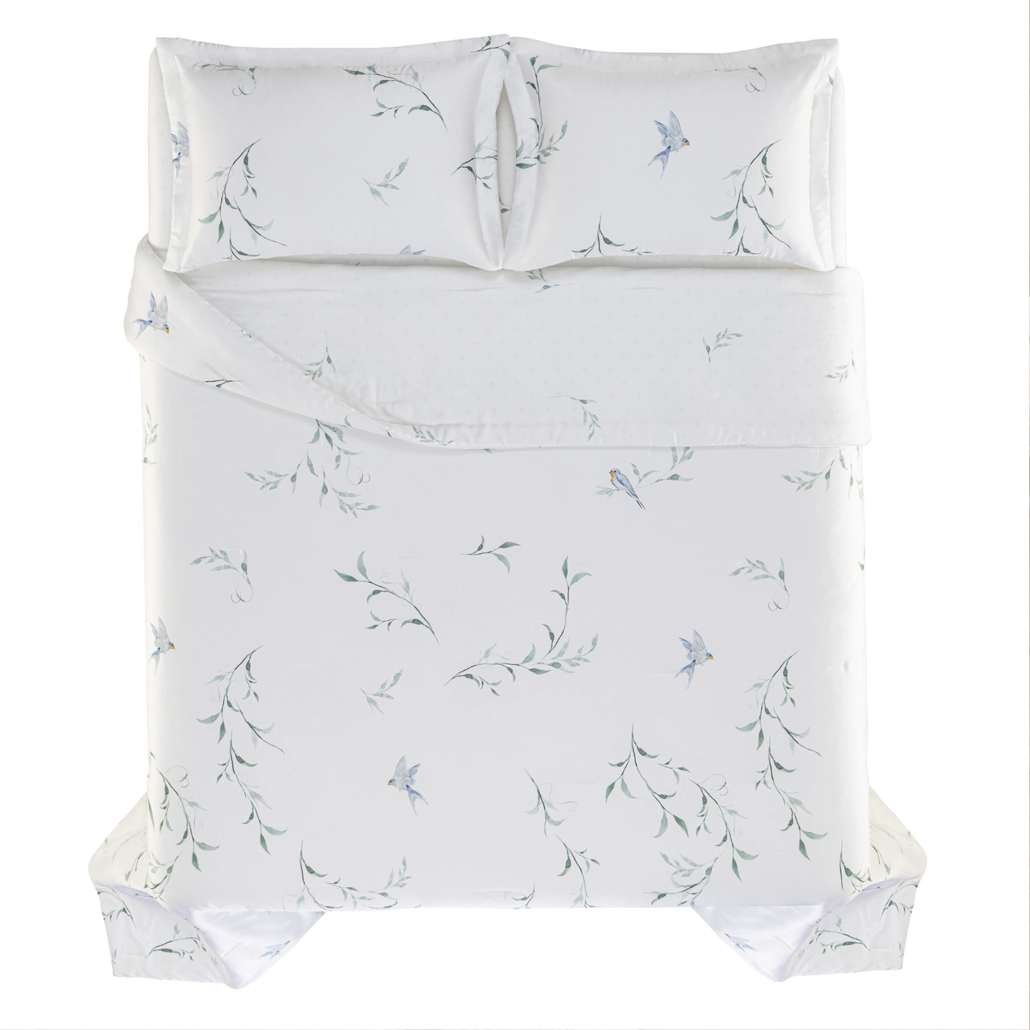 Jogo de Colcha Trussardi Rondini 100% Bambu Branco King – 3,10 x 2,80m