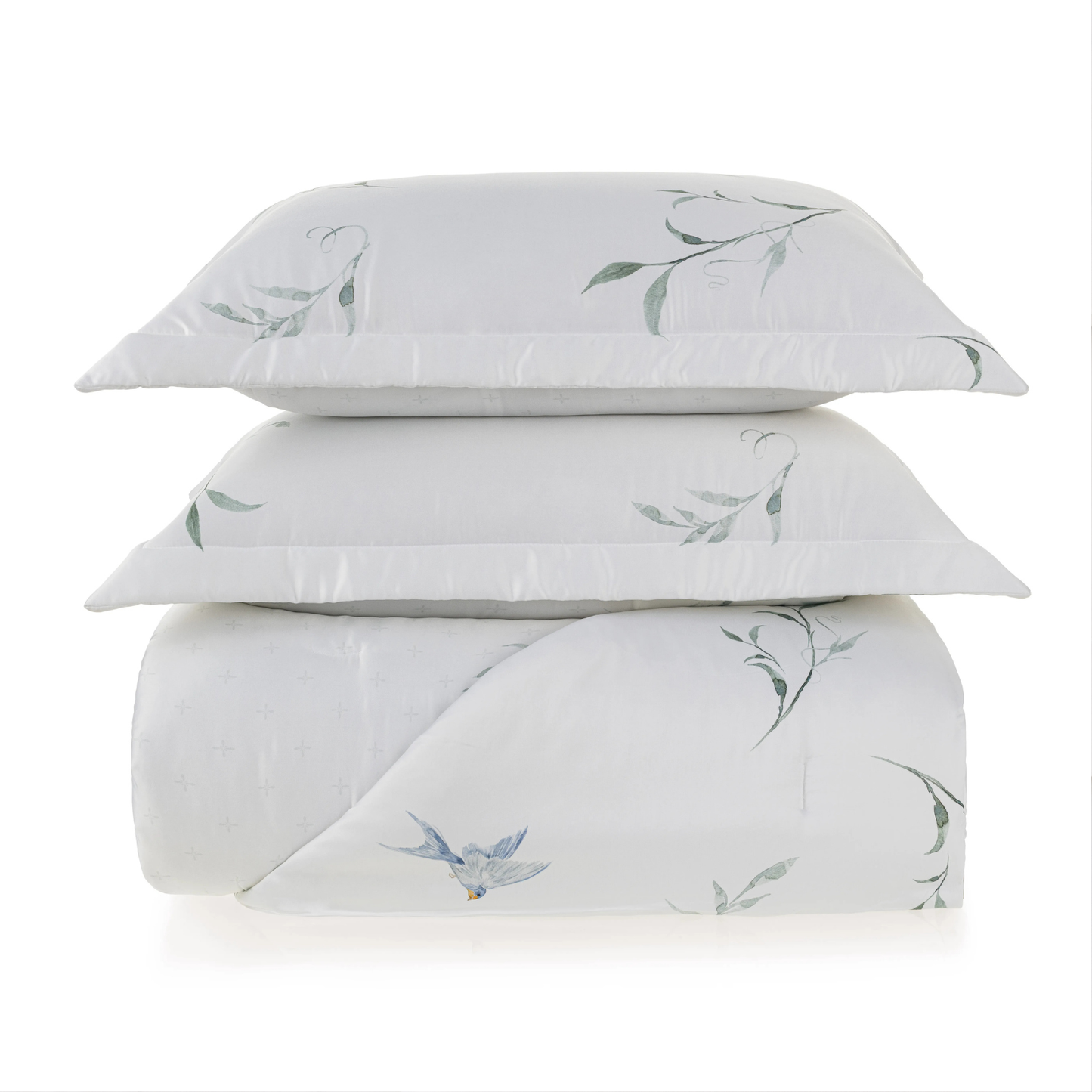 Jogo de Colcha Trussardi Rondini 100% Bambu Branco King – 3,10 x 2,80m