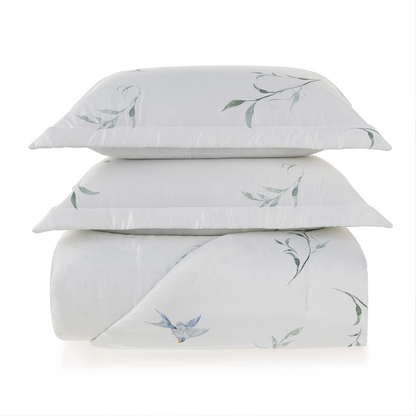 Jogo de Colcha Trussardi Rondini 100% Bambu Branco King – 3,10 x 2,80m