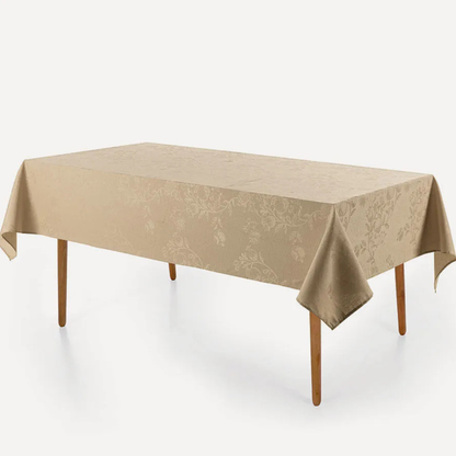 Toalha de Mesa Retangular Karsten Roman Bege 1,60x2,70m