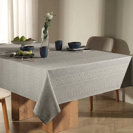 Toalha de Mesa Retangular Karsten Artemis Cinza 1,60x2,20m