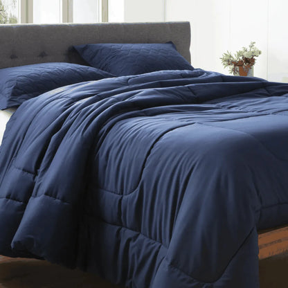 Edredom King Kacyumara Satinée 300 Fios Marinho 2,80m x 2,50m