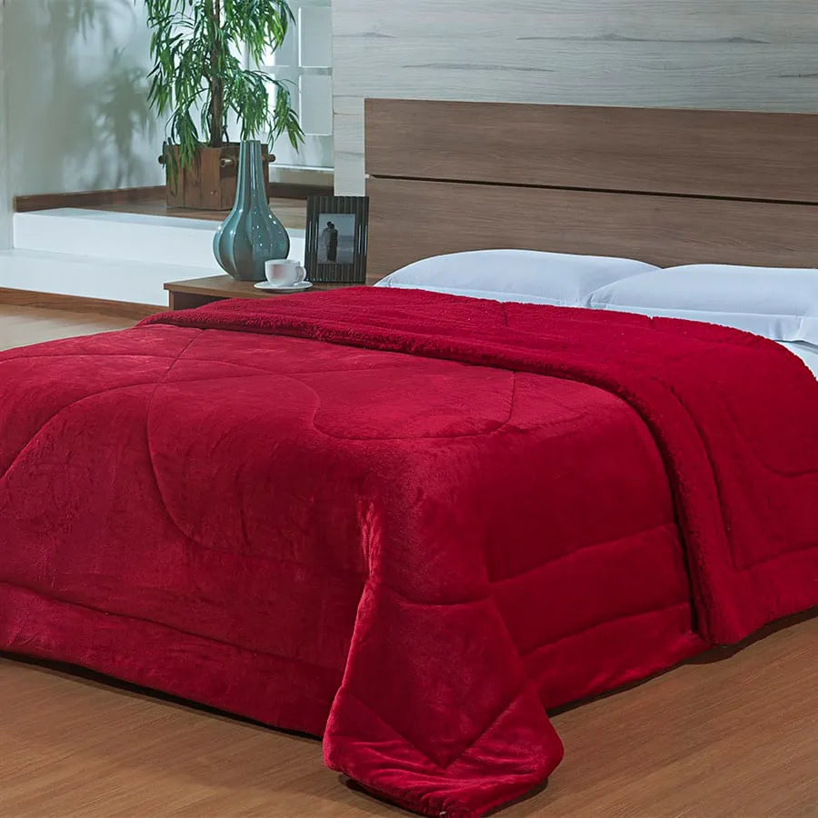 Edredom Niazitex Capetown Vermelho – King