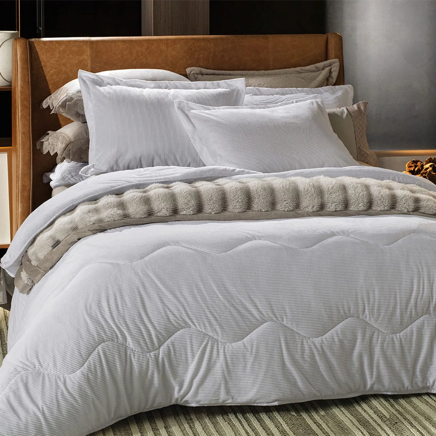 Edredom Queen Altenburg Blend Sense Boss Branco 2,60m x 2,40m