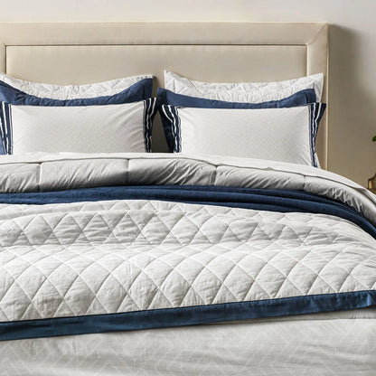 Edredom Queen Karsten Barcelos Branco Estampado 200 Fios 100% Algodão 240cm x 250cm