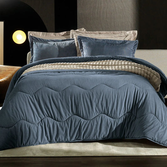 Edredom Solteiro Altenburg Blend Sense Boss Azul 1,70m x 2,40m