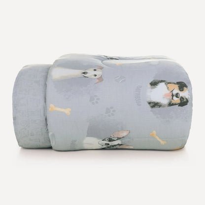 Edredom Karsten Dog Estampado Solteiro 1,80m x 2,50m