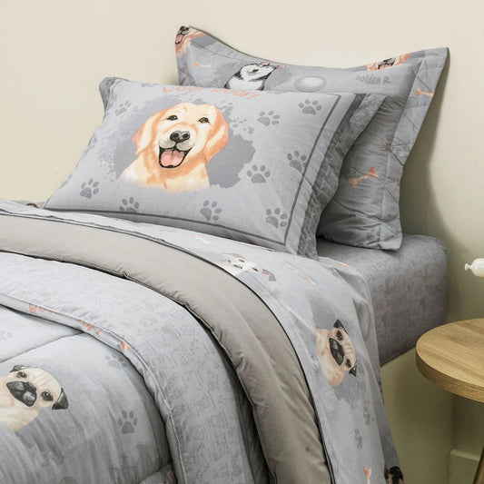Edredom Karsten Dog Estampado Solteiro 1,80m x 2,50m