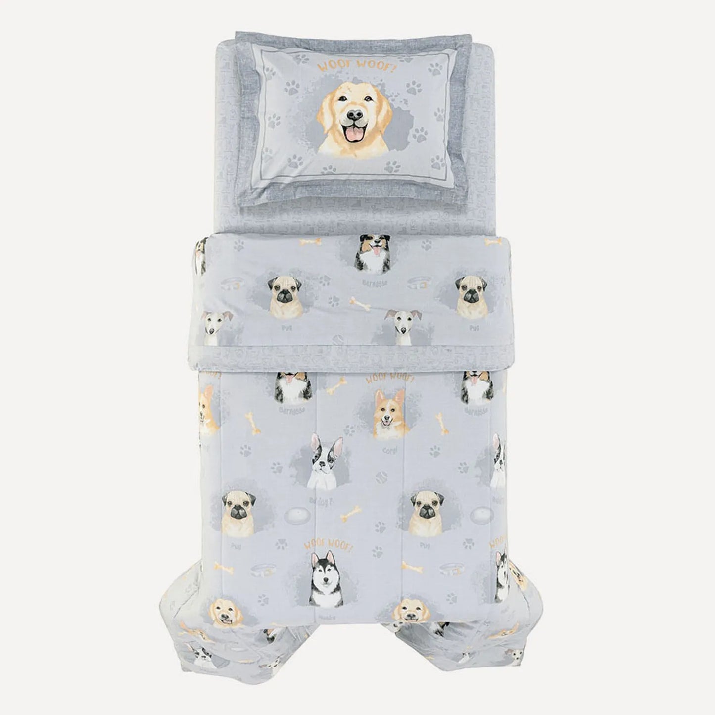 Edredom Karsten Dog Estampado Solteiro 1,80m x 2,50m