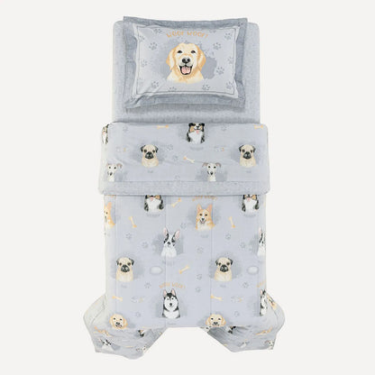 Edredom Karsten Dog Estampado Solteiro 1,80m x 2,50m