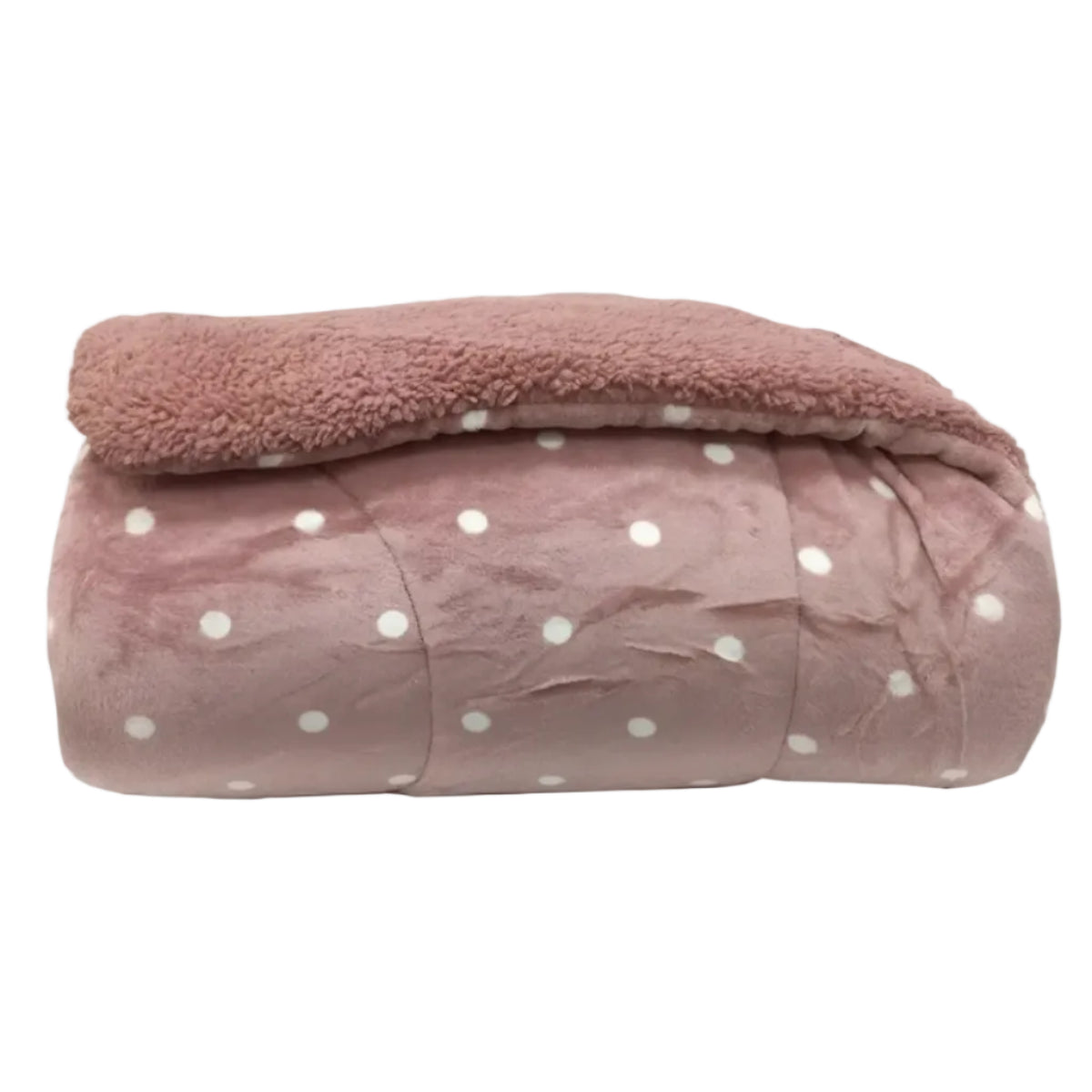 Edredom Niazitex Capetown Poá Rosa/Branco – Queen